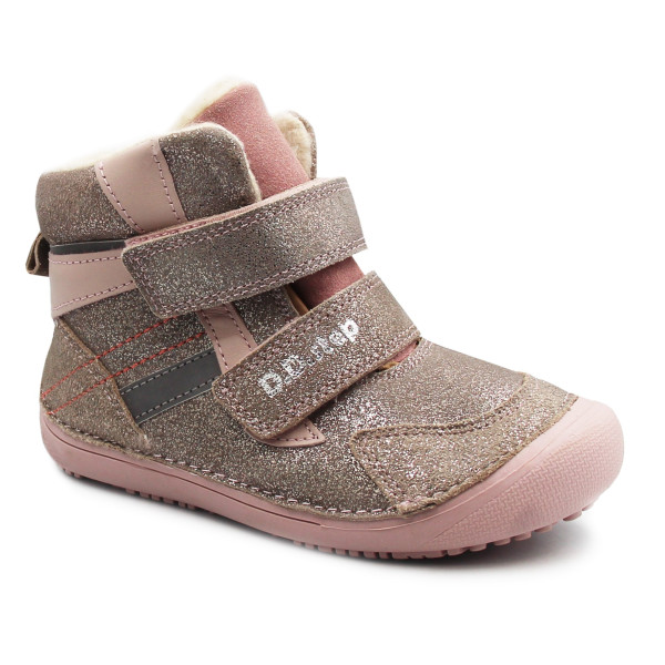 Zimowe Buty Dla Dziewczynki Brokatowe Barefoot DD STEP W063-42254C