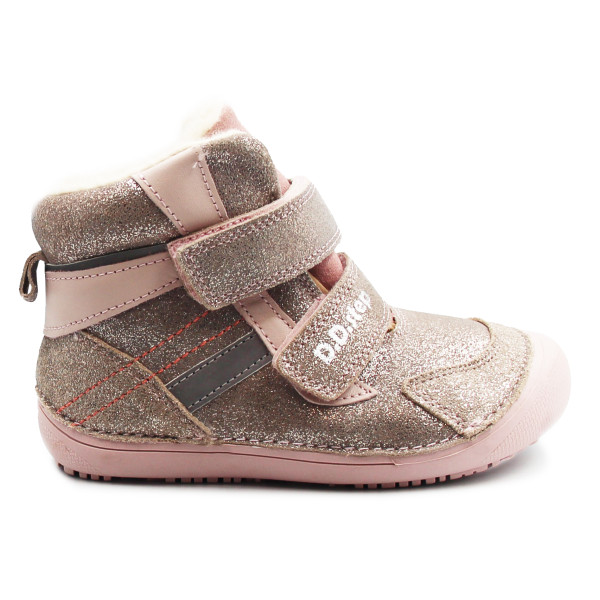 Zimowe Buty Dla Dziewczynki Brokatowe Barefoot DD STEP W063-42254C