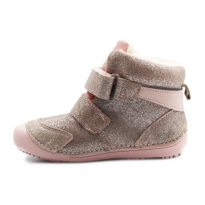 Zimowe Buty Dla Dziewczynki Brokatowe Barefoot DD STEP W063-42254C