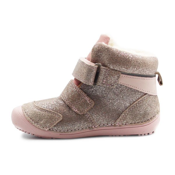Zimowe Buty Dla Dziewczynki Brokatowe Barefoot DD STEP W063-42254C