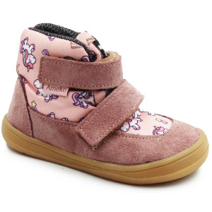 Buty Dla Dziewczynki Lekko Ocieplane Zima Wiosna Jednorożce Barefoot Ameko Nolan Unicorn