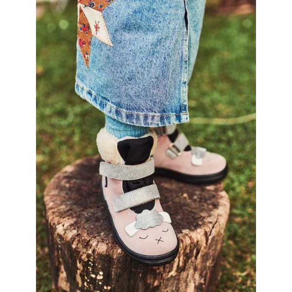 Buty Na Zimę Dla Dziewczynki Kozaczki Mido 22-07 Różowe z Membraną Te-Por