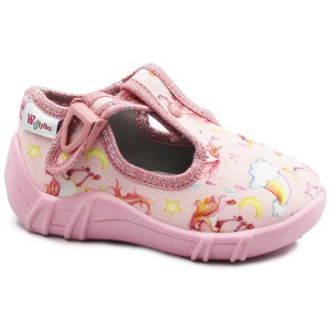 Kapcie dla dziewczynki do przedszkola Wojtyłko Zuzia 22 róż