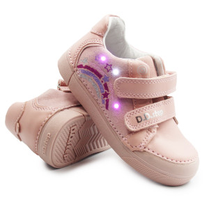 Buty Na Wiosnę Dla Dziewczynki Różowe LED DD STEP S068-51865M