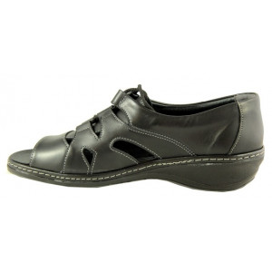 Sandały sznurowane damskie na lato czarne Comfortabel 710941-1