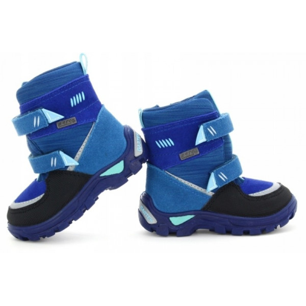 Kozaki Sniegowce Niebieskie Bartek t-21759/532 z Membraną BRTKtex Waterproof II gatunek