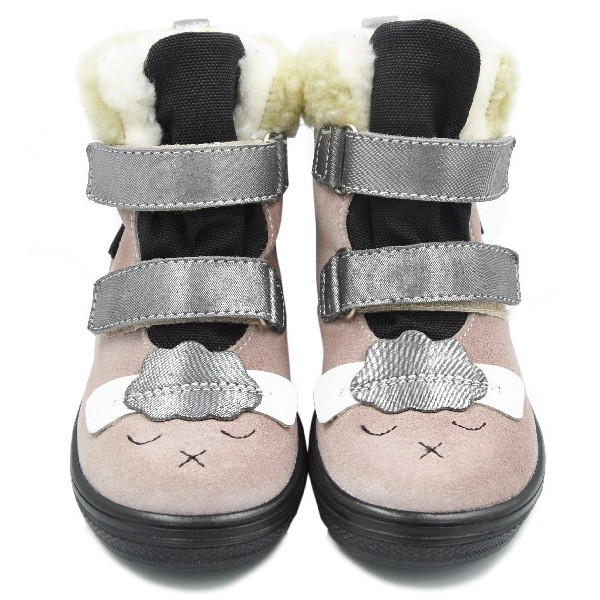 Buty Na Zimę Dla Dziewczynki Kozaczki Mido 22-07 Różowe z Membraną Te-Por