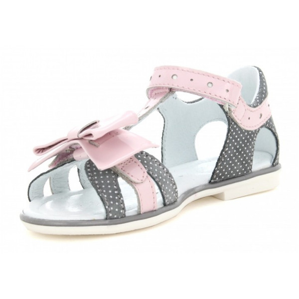 Dziewczęce sandały z kokardką na lato Bartek w-16182/1g7
