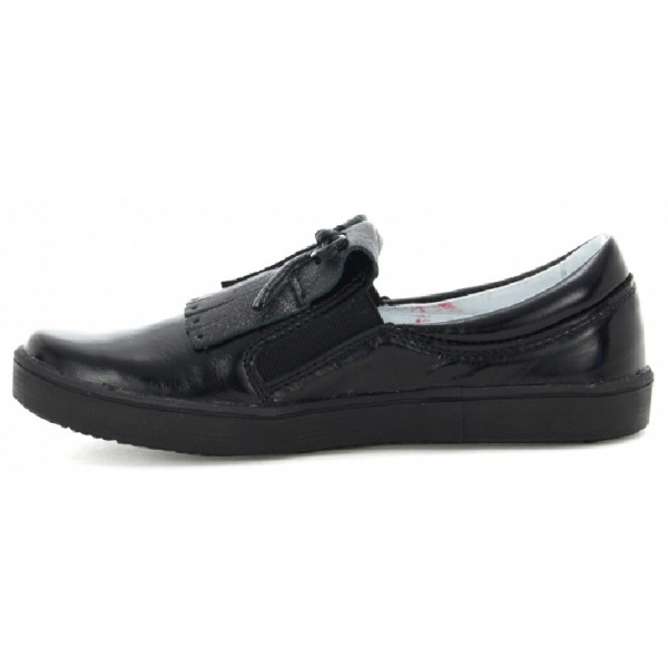 Eleganckie mokasyny do szkoły młodzieżowe na jesień BARTEK w-28701/sz/1sd